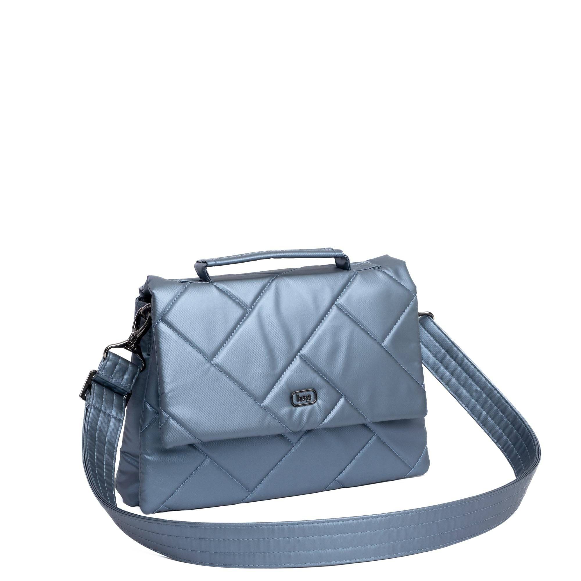 Plié 2 Crossbody Bag - METALLIC BLUE MOON - Plie2_MetallicBlueMoon_02